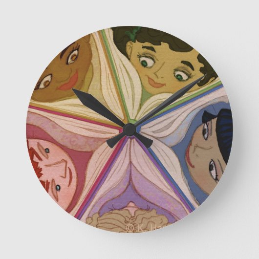 Horloge Ronde Regardez L'Horloge Des Livres (Recto)