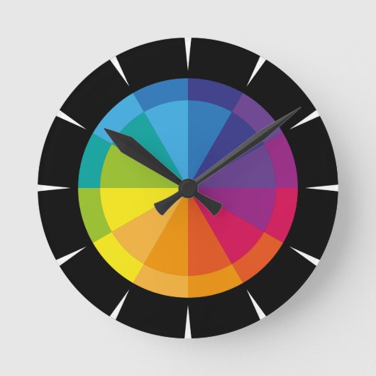 Horloge Ronde Regenbogen auf Schwarz (Recto)