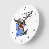 Horloge Ronde Régime équilibré de chocolat (Angle)