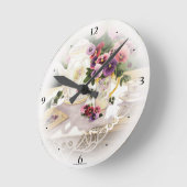 Horloge Ronde Regular Wall clock with Painting of Victorian Tea (Angle)