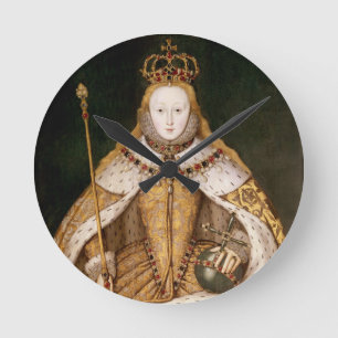 Horloge Ronde Reine Elizabeth I à Coronation Robes