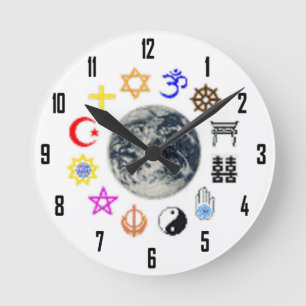 HORLOGE RONDE RELIGIONS DU MONDE