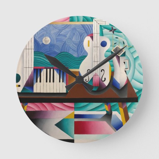 Horloge Ronde Relógio com a pintura de Teixeira Leite (Recto)