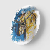 Horloge Ronde Relógio de parede Cavalo em Manchas Aguadas (Angle)