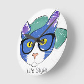 Horloge Ronde Reloj de pared Cats (Angle)
