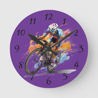 Horloge Ronde Reloj De Pared Ciclista Compitiendo