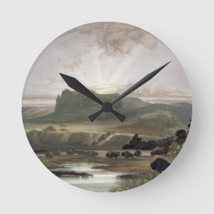 Horloge Ronde Remarkable Hills on the Upper Missouri, plate 34 f