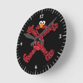 Horloge Ronde Remplissage Motif Elmo (Angle)