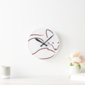 Horloge Ronde Renard rouge (Maison)