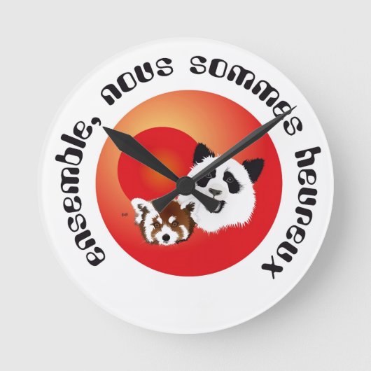 Horloge Ronde Rencontre Panda (Recto)