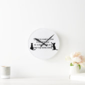 Horloge Ronde Rentrer chez vous chez un chat (Maison)