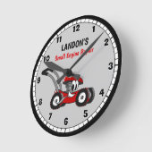 Horloge Ronde Réparation d'un petit moteur de tondeuse (Angle)