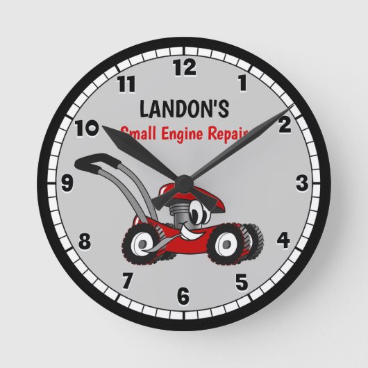 Horloge Ronde Réparation d'un petit moteur de tondeuse (Recto)