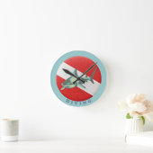 Horloge Ronde requin-drapeau (Maison)