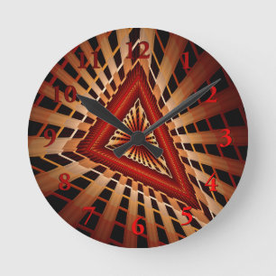 Horloge Ronde Réseau Fantastique 3D Moderne de Conception Graphi