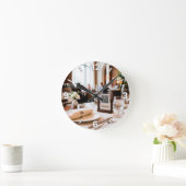 Horloge Ronde Restaurant Table QR Code Menu Dining Decor (Maison)