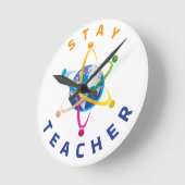Horloge Ronde Rester l'horloge murale de l'enseignant (Angle)