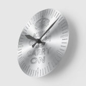 Horloge Ronde Restez calme et continuez à faire briller l'effet  (Angle)