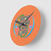 Horloge Ronde Restez forts (Angle)