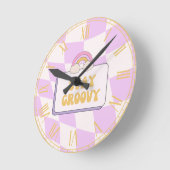 Horloge Ronde Restez Groovy (Angle)