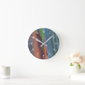Horloge Ronde Résumé de l'arbre à gomme arc-en-ciel (Maison)