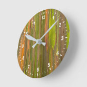 Horloge Ronde Résumé de l'écorce d'eucalyptus (Angle)