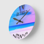 Horloge Ronde Retired Tropical Beach (Angle)
