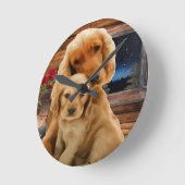 Horloge Ronde Retriever du Labrador (Angle)