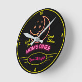 Horloge Ronde Rétro 50 Neon Effect (Angle)