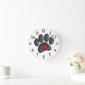 Horloge Ronde Retro 80s Vidéo Jeu 8 bits Pixel Art Chien Emprein (Maison)
