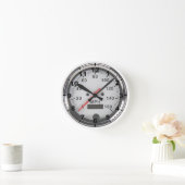 Horloge Ronde "Retro chrome speedometer", design wall clocks (Maison)