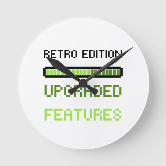 Horloge Ronde Retro Edition Upgraded Features Pixel Art Gaming  (Recto)