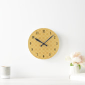 Horloge Ronde Retro faded yellow circles pattern (Maison)