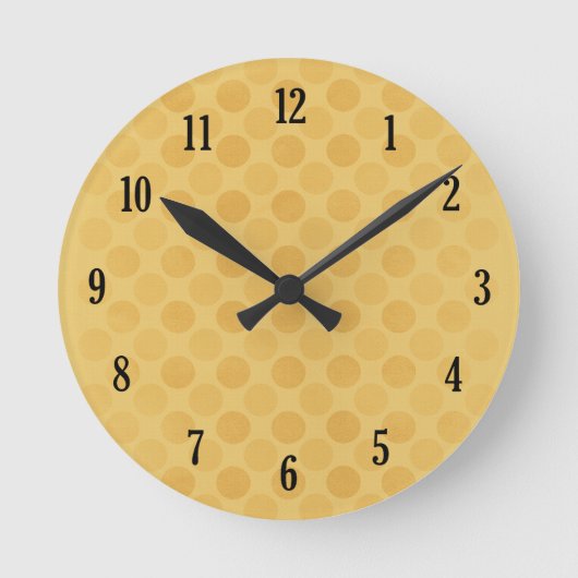 Horloge Ronde Retro faded yellow circles pattern (Recto)