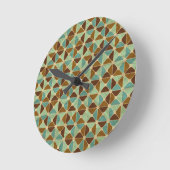 Horloge Ronde Rétro geometric pattern (Angle)
