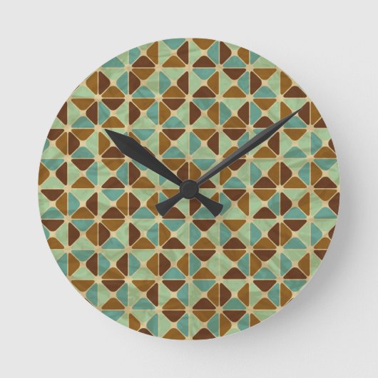 Horloge Ronde Rétro geometric pattern (Recto)