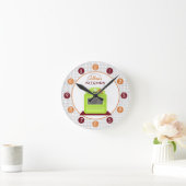 Horloge Ronde Retro Green Stove Personalized Kitchen Clock (Maison)