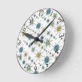 Horloge Ronde Retro Hipster Space Age (Angle)