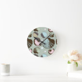 Horloge Ronde Rétro motif de coquillage (Maison)