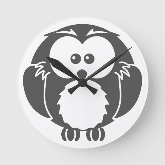 Horloge Ronde Retro Owl (Recto)