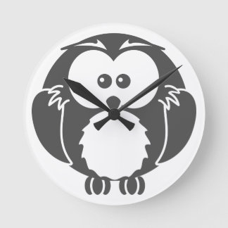Horloge Ronde Retro Owl