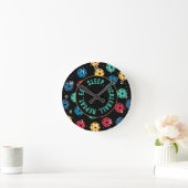 Horloge Ronde 😍 Retro Pickleballs / Black with numbers Round Cl (Maison)