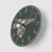 Horloge Ronde retro pin-up (Angle)