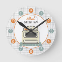 Rétro Stove Personalized Kitchen Clock