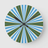 Retro Stripey Sun Burst Art Abstrait
