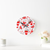 Horloge Ronde Rétro Tea Coffee (Maison)