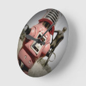 Horloge Ronde Rétro Toy Robby Robot 04 (Angle)