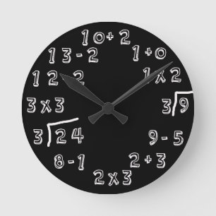 Horloge Ronde Rétros problèmes de maths