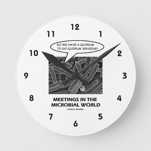 Horloge Ronde Réunions Dans Le Monde Microbial (Quorum Sensing) (Recto)