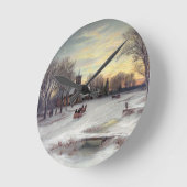 Horloge Ronde Réveillon de Noël (Angle)